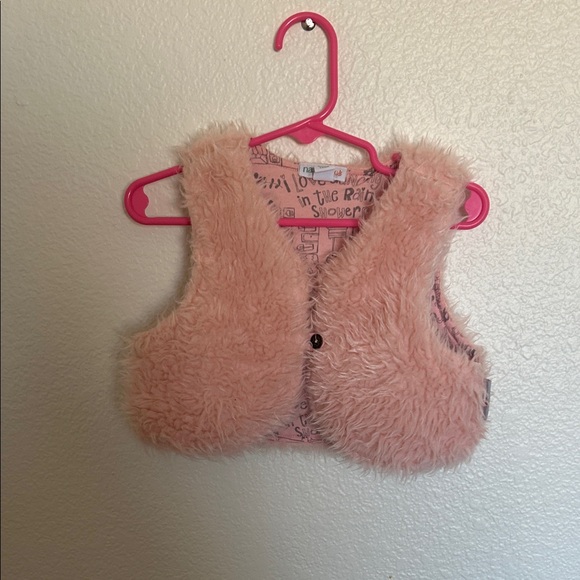 RARE BRAND Naartjie Fluffy Pink Kids Vest - Picture 7 of 8